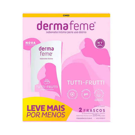 Kit 2 Sabonete Íntimo Tutti Frutti Dermafeme 200ml — Carmed