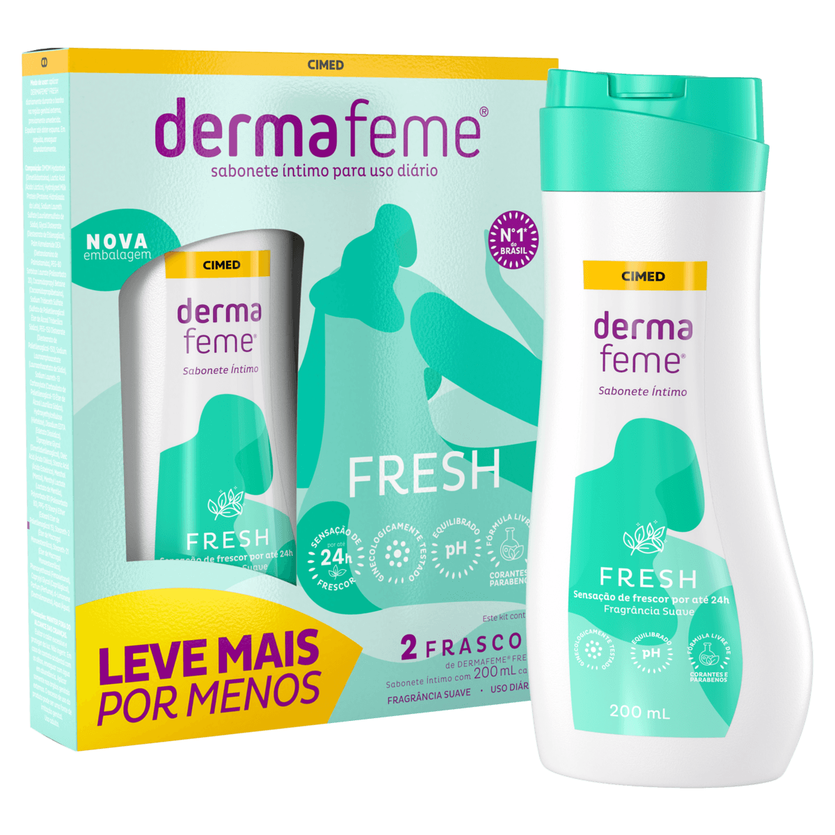 Kit 2 Sabonete Íntimo Fresh Dermafeme 200ml — Carmed