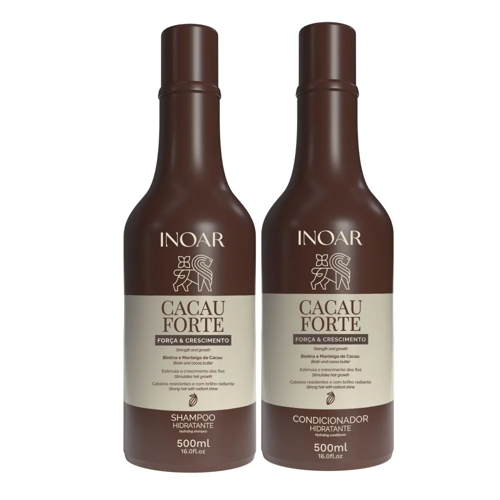 Kit Cacau Forte Shampoo + Condicionador 500ml Inoar — Inoar