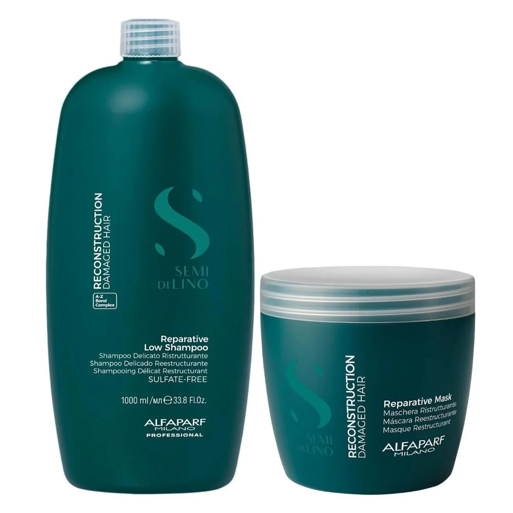 Combo Shampoo Reparative 1L + Máscara Reparative 500ml Alfaparf — Alfaparf com entrega em Recife e RMR | Liquida Perfumes