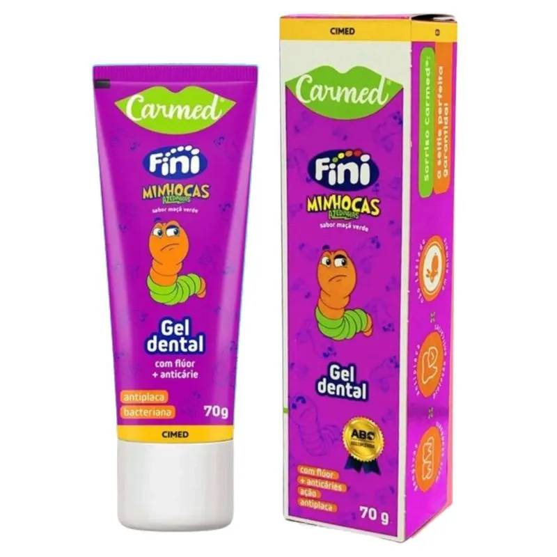 Gel Dental Com Fluor Fini Minhoca 70G — Carmed com entrega em Recife e RMR | Liquida Perfumes