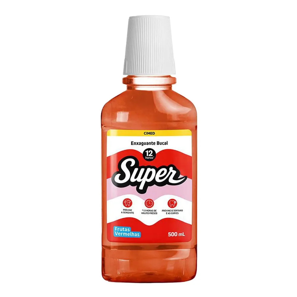 Enxaguante Bucal Super 12H Frutas Vermelhas e Menta 500ML — Carmed com entrega em Recife e RMR | Liquida Perfumes