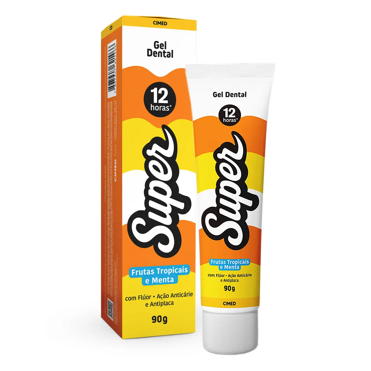 Gel Dental Super 12H Frutas Tropicais 90G — Carmed com entrega em Recife e RMR | Liquida Perfumes
