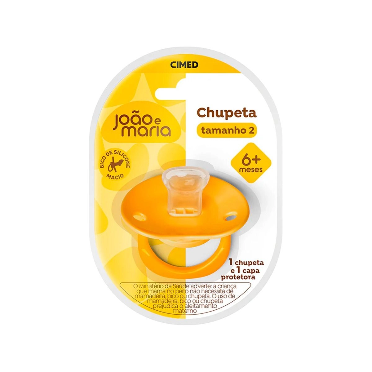 Chupeta Orto Amarela Tam 2 João e Maria — Carmed com entrega em Recife e RMR | Liquida Perfumes