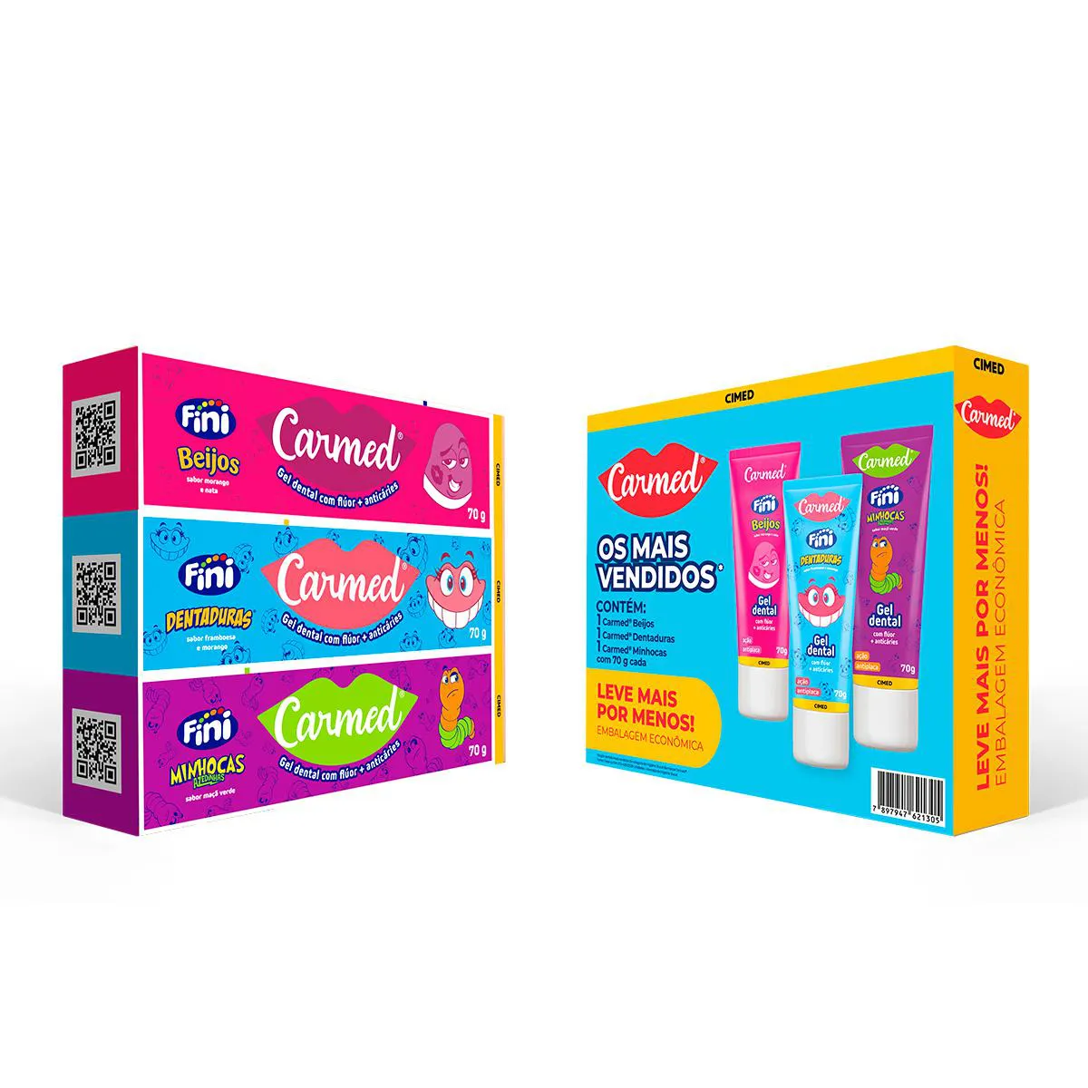 Kit 3 Gel Dental Carmed — Carmed com entrega em Recife e RMR | Liquida Perfumes