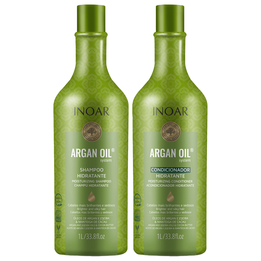 Kit Shampoo + Condicionador Argan Hidratação 1L — Inoar com entrega em Recife | Liquida Perfumes