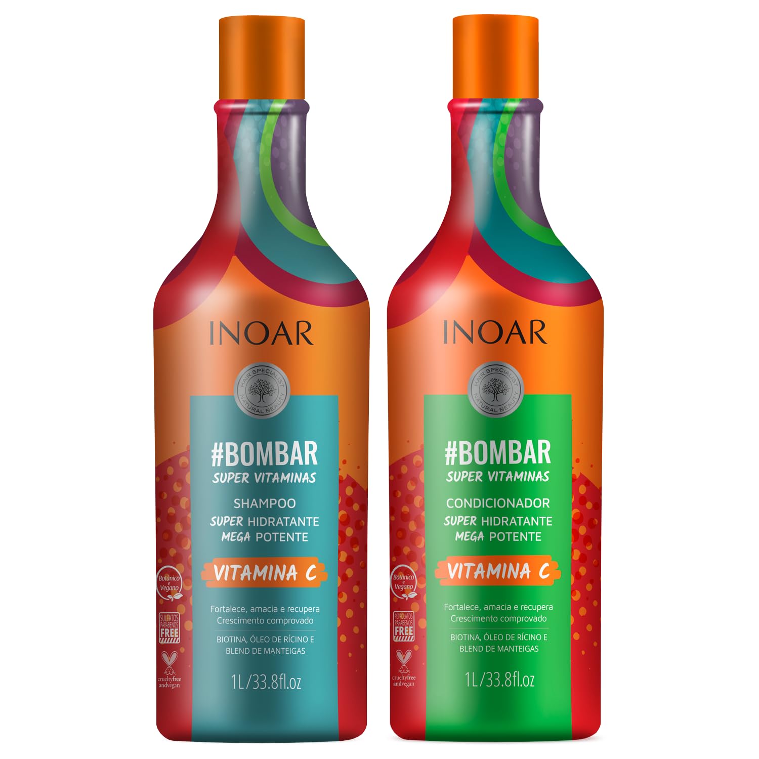 Kit Inoar Cacau Forte Shampoo 1L + Condicionador 800ml Inoar — Geral com entrega em Recife | Liquida Perfumes
