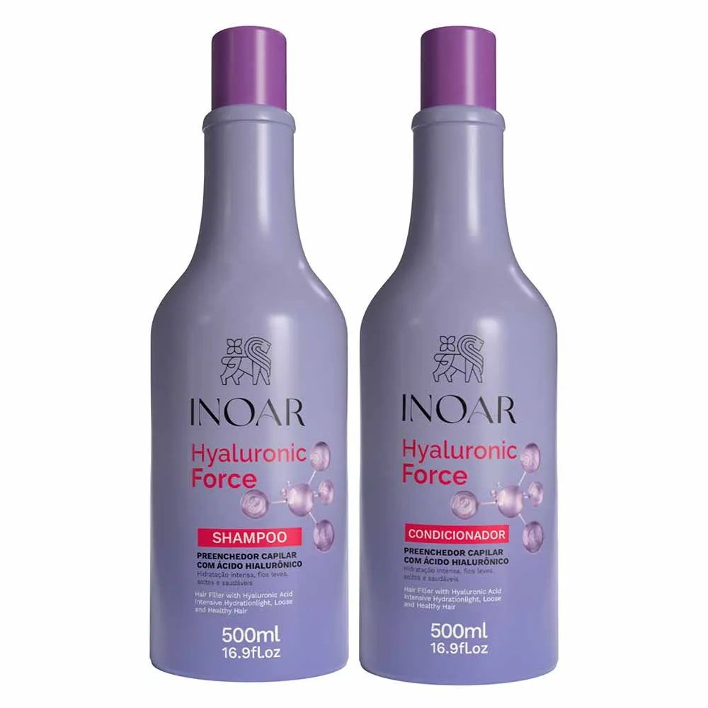 Kit Hyaluronic Force Shampoo + Condicionador 500ml Inoar — Inoar com entrega em Recife e RMR | Liquida Perfumes