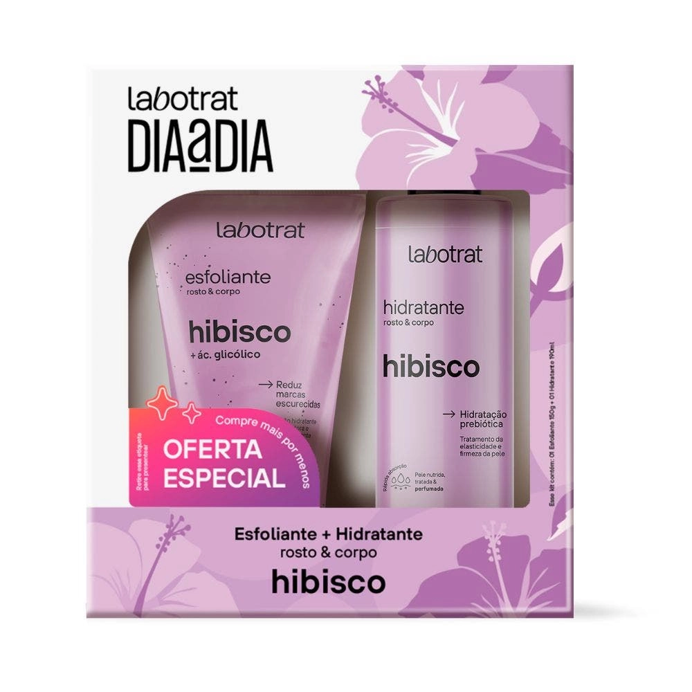 Pack Labotrat Dia a Dia Esfoliante + Hidratante Hibisco — Labotrat com entrega em Recife e RMR | Liquida Perfumes