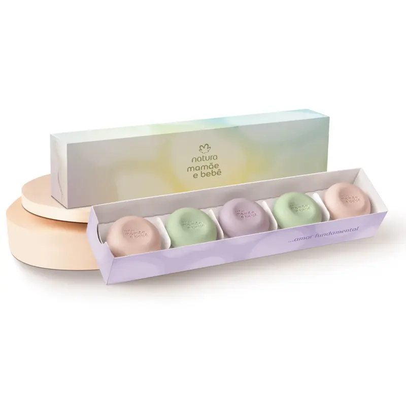 Caixa de Sabonete Mamae e Bebe 5und Mini — Natura com entrega em Recife e RMR | Liquida Perfumes