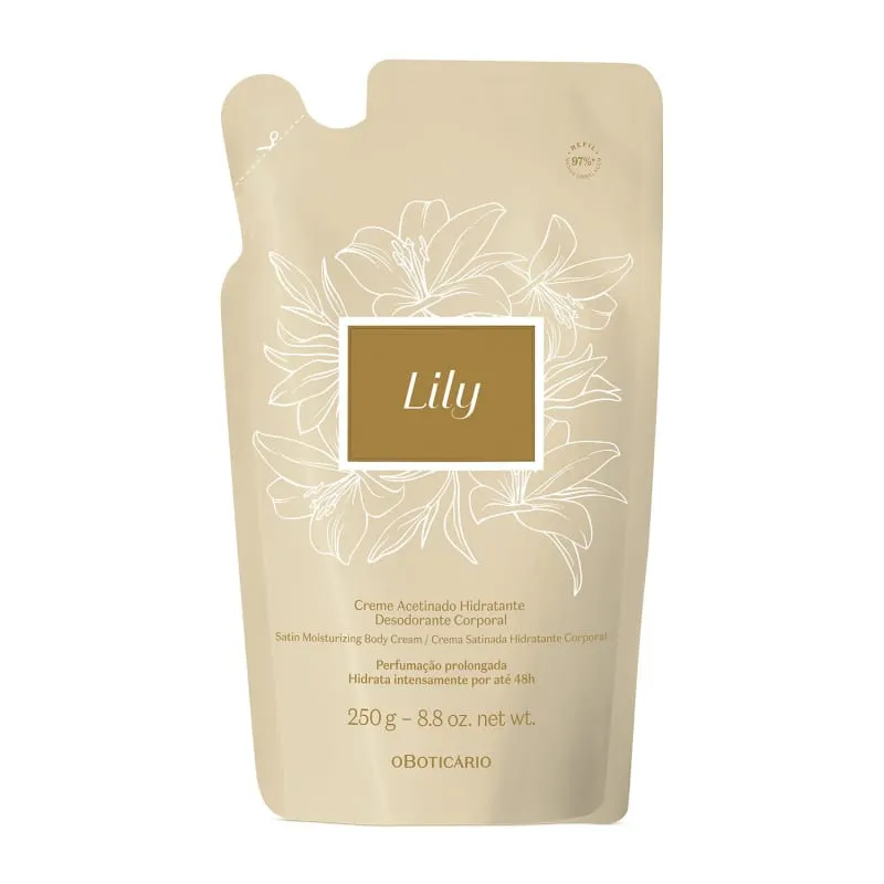 Refil Hidratante Acetinado Lily — Oboticário com entrega em Recife | Liquida Perfumes