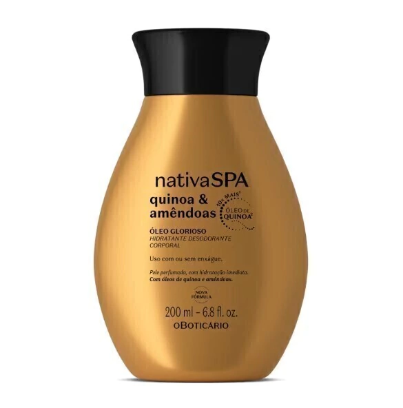 Óleo Glorioso Quinoa & Amêndoas Nativa Spa — Oboticário com entrega em Recife e RMR | Liquida Perfumes