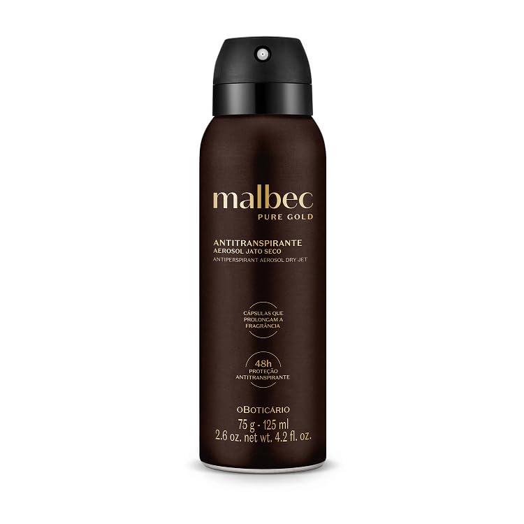 Desodorante Aerossol Malbec Pure Gold — Oboticário com entrega em Recife e RMR | Liquida Perfumes