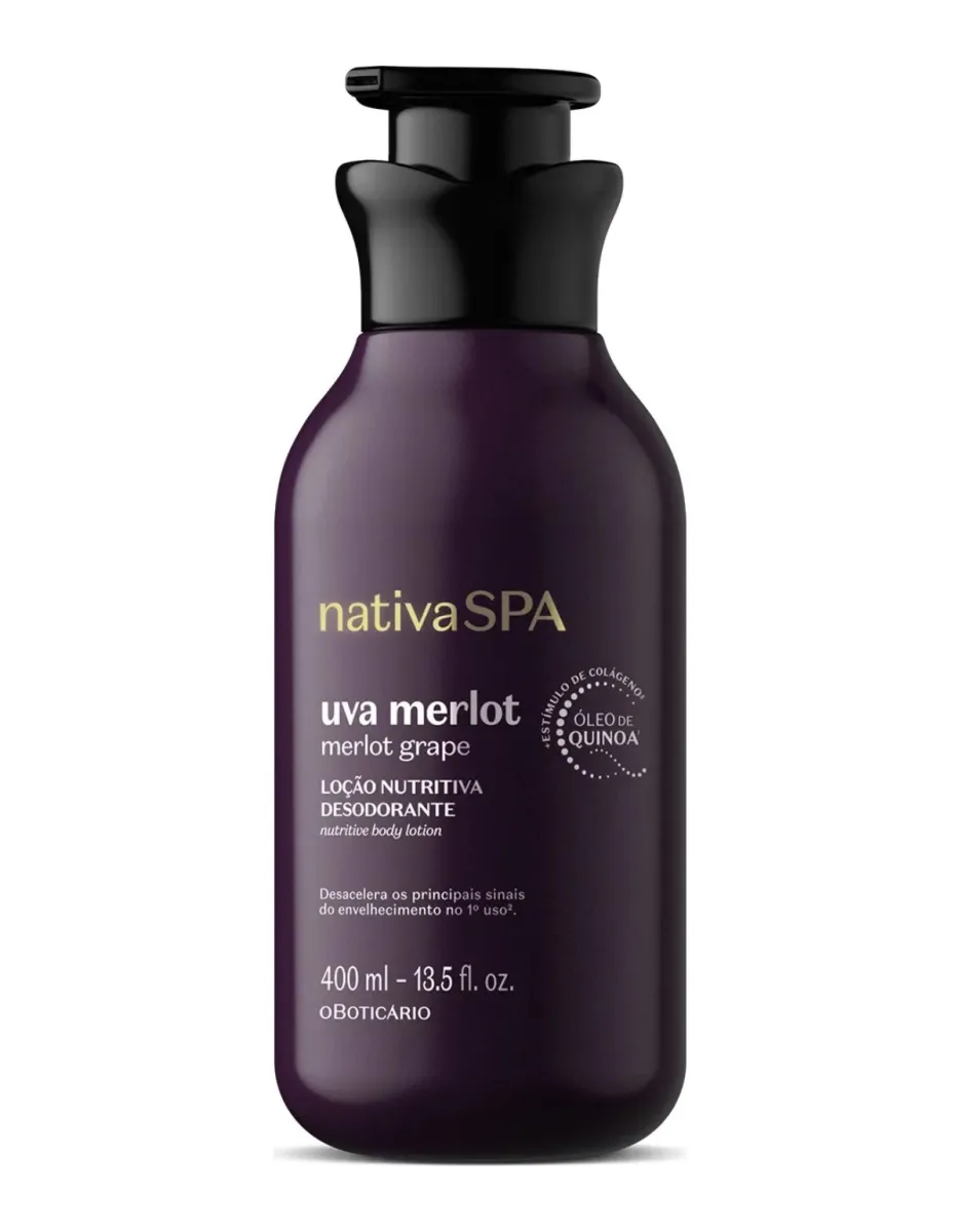 Hidratante Regular Uva Merlot Nativa Spa 400ml — Oboticário com entrega em Recife e RMR | Liquida Perfumes