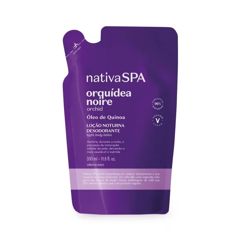 Hidratante Refil Orquídea Noire Nativa Spa 350ml — Oboticário com entrega em Recife e RMR | Liquida Perfumes