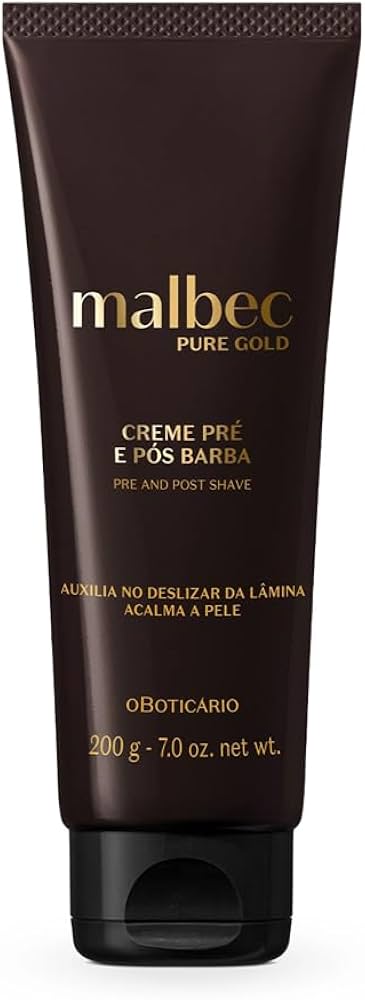 Creme Pré e Pós Barba Malbec Pure Gold — Oboticário com entrega em Recife e RMR | Liquida Perfumes