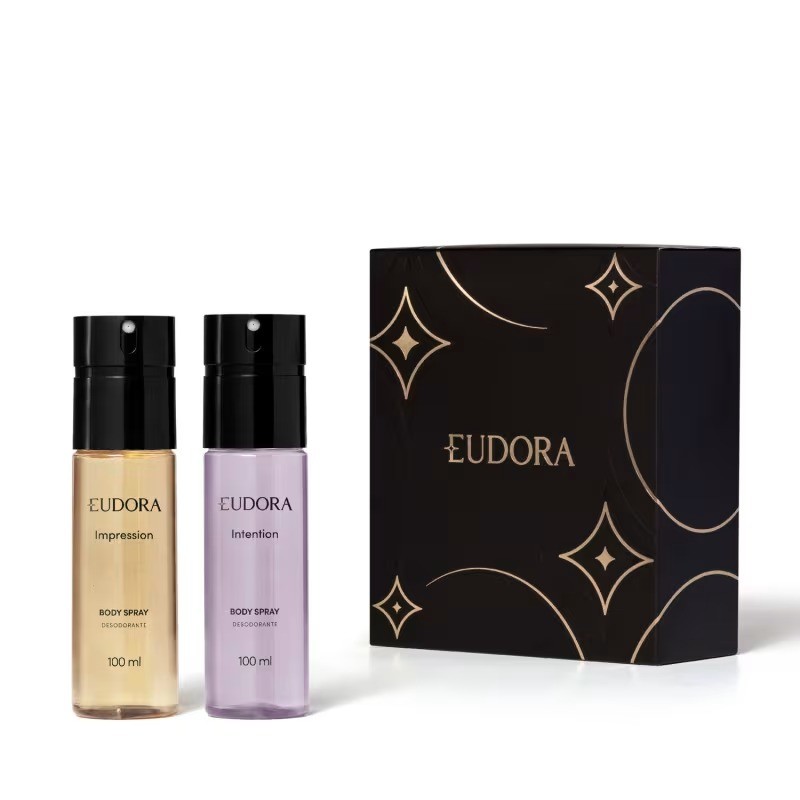 Kit Eudora Body Spray Impression + Body Spray Intention — Oboticário com entrega em Recife e RMR | Liquida Perfumes