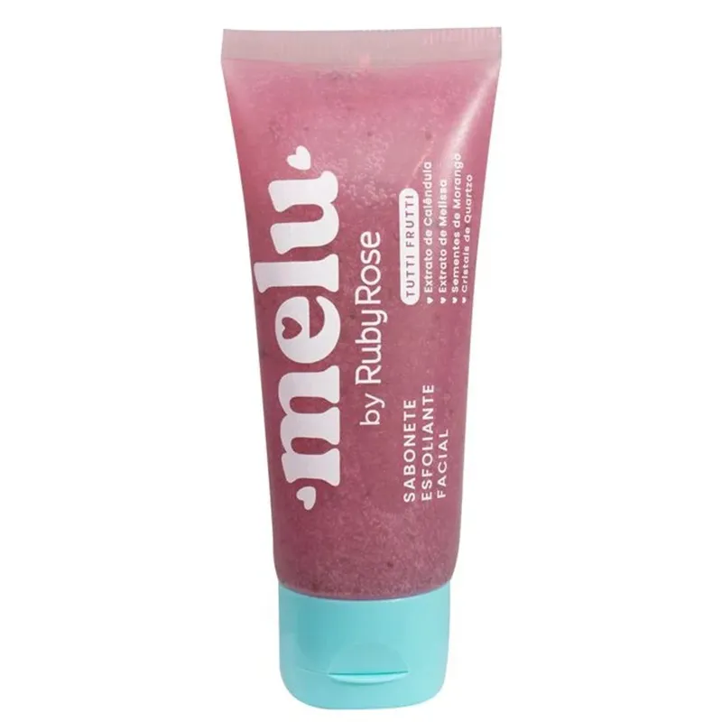 Sabonete Esfoliante Tutti Frutti Facial Melu Ruby Rose — RubyRose com entrega em Recife e RMR | Liquida Perfumes