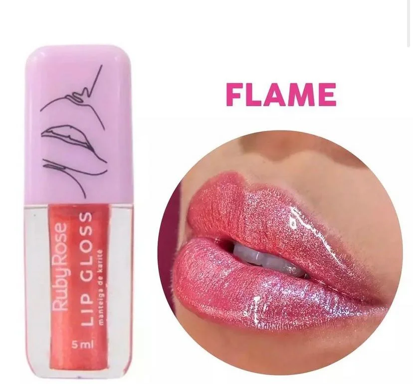 Lip Gloss Flame — RubyRose com entrega em Recife e RMR | Liquida Perfumes